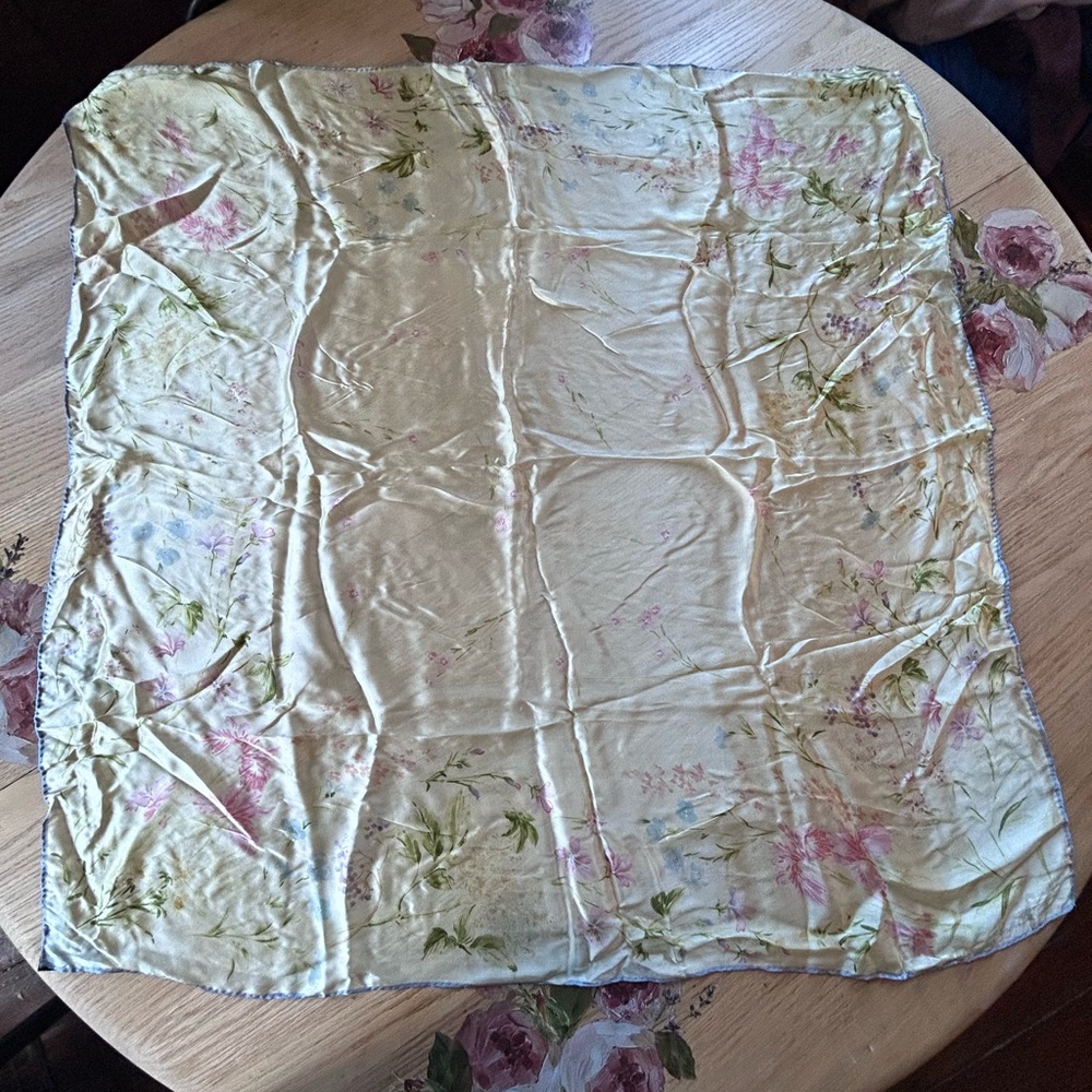 Ralph Lauren Pastel Floral Silk Scarf